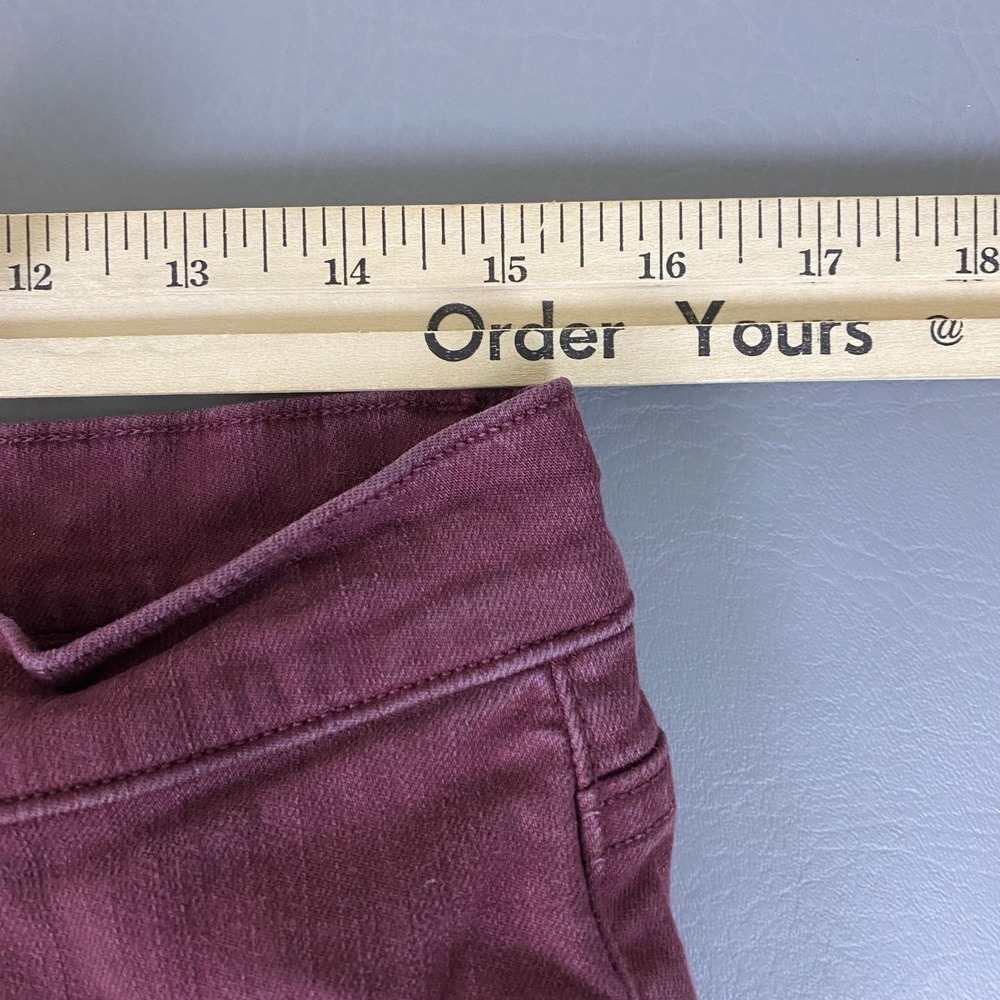LOFT Skinny Ankle Pants Womens 30 10 Modern High Waist Burgundy Wine Red Stretch - Picture 6 of 12